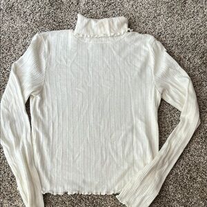 EUC MADEWELL CROPPED LONG SLEEVE TURTLENECK TOP, size xs